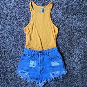 Free people! Small mustard tank top